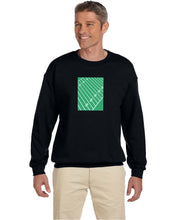 Football Field Black Crewneck Sweatshirt