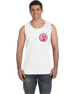 BlakeTheMOON Pocket-Sized Kirby Face (POG) White Tank Top