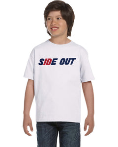 Side Out Idaho Volleyball White Youth Shirt