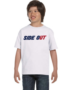 Side Out Utah Volleyball White Youth Shirt