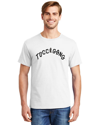 TucciGang Bullet White Tee - Official Alex Tucci Merchandise