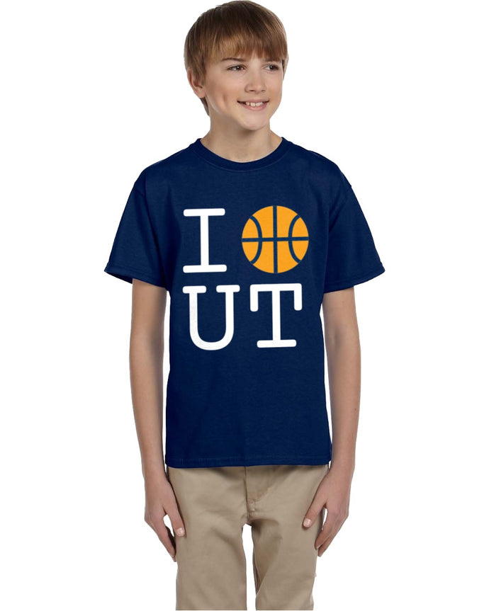 Basketball Utah Tee - Yellow Ball Design