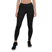 Volleyball Mom Black Leggings (Front View)