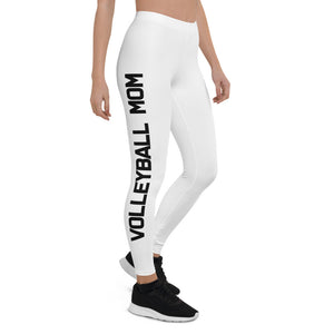 Volleyball Mom White Leggings