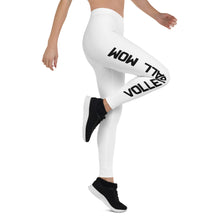 Volleyball Mom White Leggings